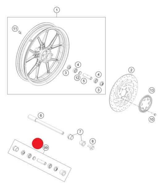 FRONT WHEEL REP. KIT